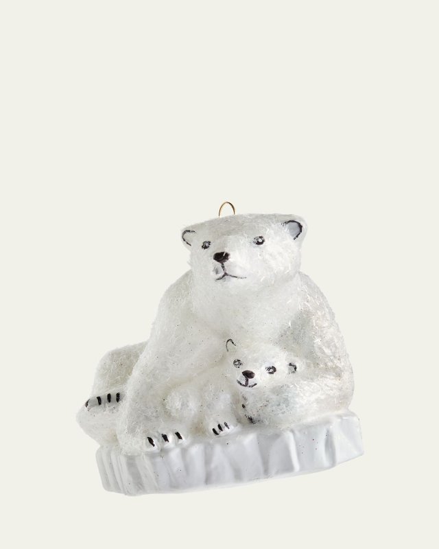 Polar Bear with Baby Christmas Ornament